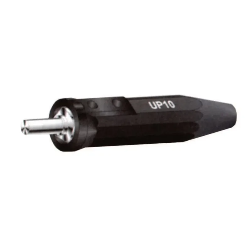 Machine Plug, UP-10, Single Oval-Point Screw Connection, 4 to 1/0 Cable Cap, Black