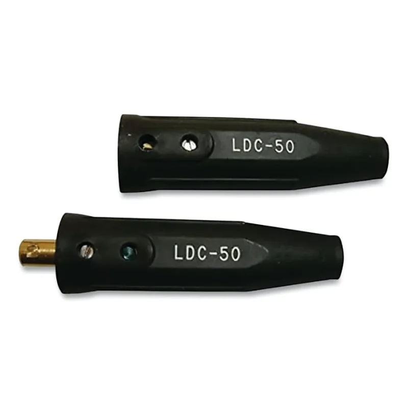 International DINSE Type Cable Connector, Complete Unit, 4 thru 1/0, Single Oval thru Point, 250 Amp