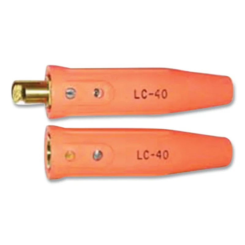 Cable Connector, Single Oval-Point Screw Connection, LC-40, #1/0 thru #2/0 Cable, Orange