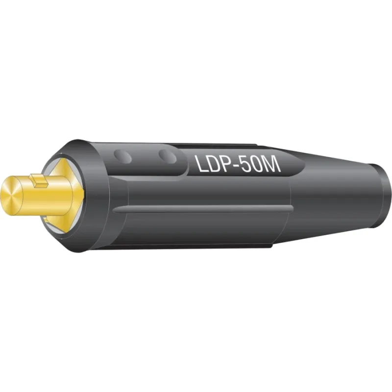 International DINSE Type Machine Plug, 3/8 thru 24 Male Air Cooled