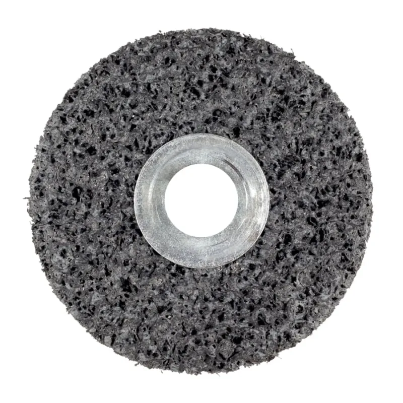 Clean and Strip Unitized Wheel, 4 in x 1/4 in, Coarse, Silicon Carbide, 10000 rpm, black