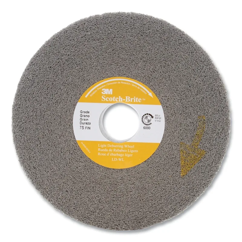 Deburring Wheel, 6 in x 1 in, Super Fine, Silicon Carbide, 6000 rpm