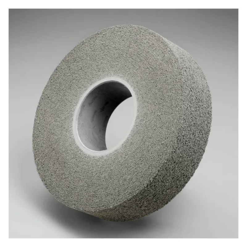 Light Deburring Wheel, 8 in dia x 1 in Thick x 3 in Arbor Hole, 8S Fine, Aluminum Oxide