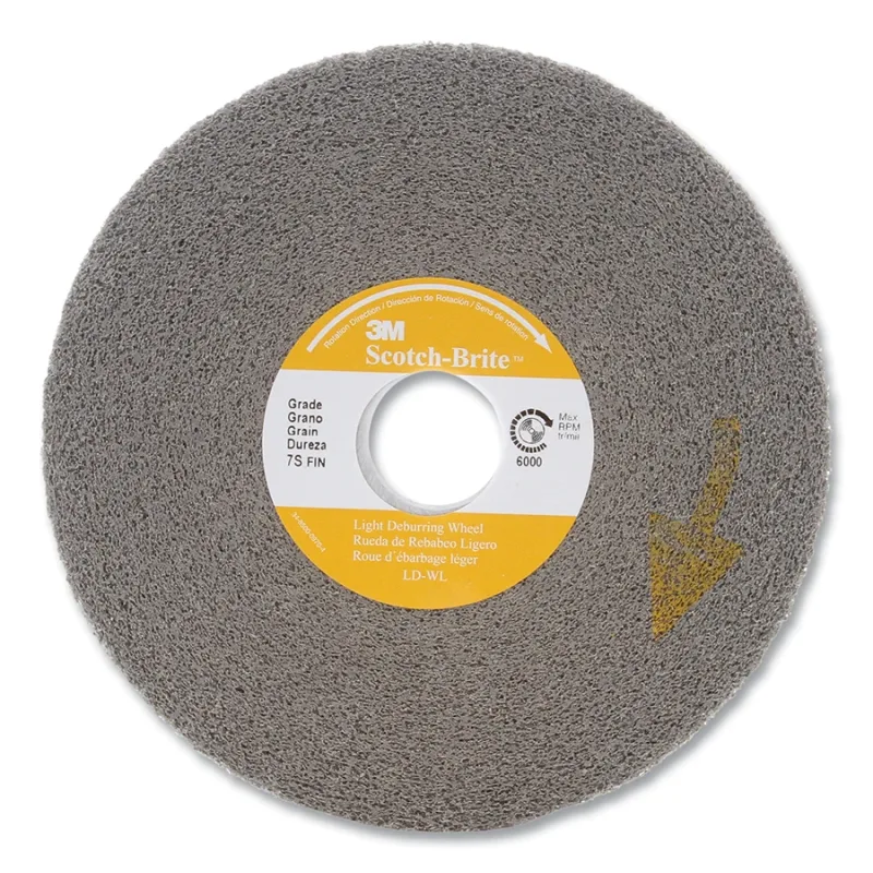Deburring Wheel, 8 in dia, Fine, 4500 rpm, Silicon Carbide