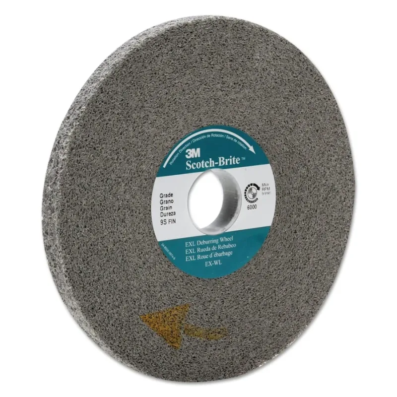 EXL Deburring Wheel, 6 in x 1 in, Fine, Silicon Carbide, 6000 rpm