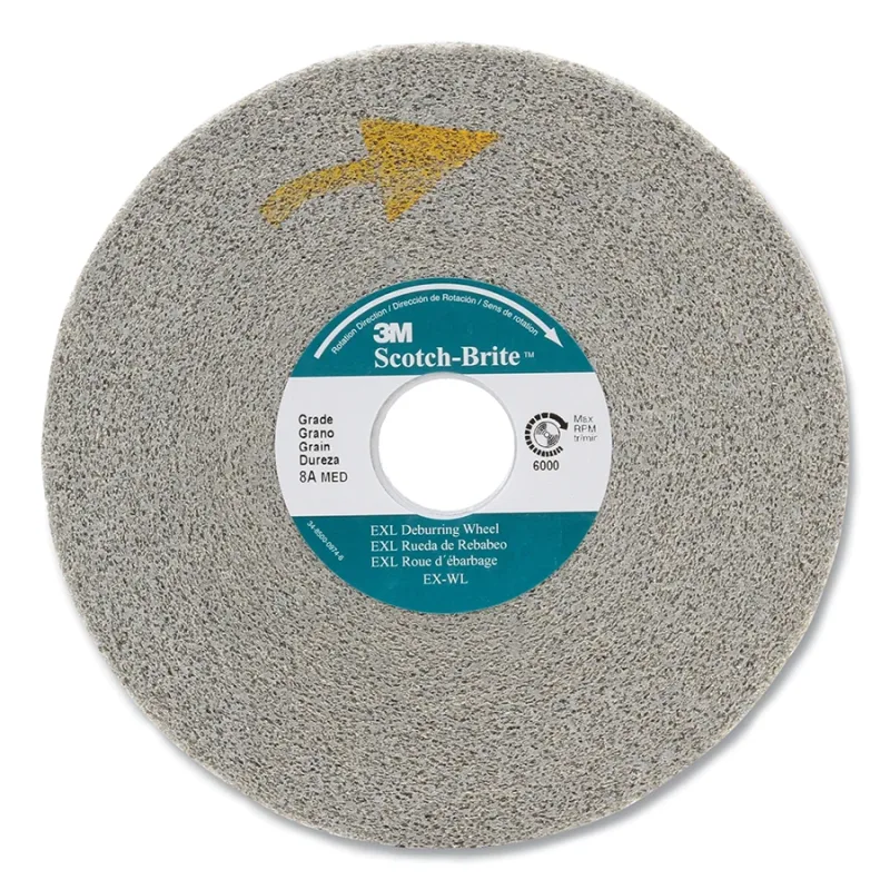 EXL Deburring Wheels, 8-SF, 8X2X3, Fine, 4,500 rpm, Silicon Carbide