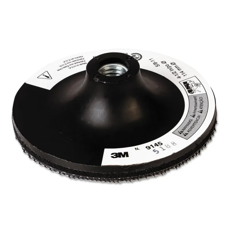 Hook and Loop Disc Pad Holder, Tall T Hook Type, 4-1/2 in Diameter