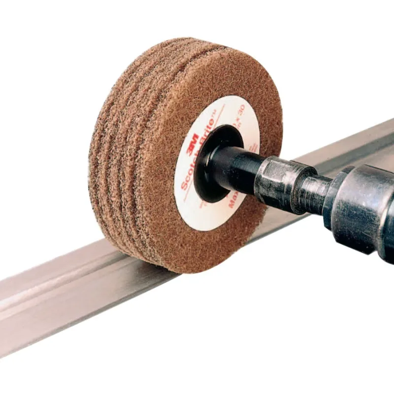 Cut and Polish Disc D5, Aluminum Oxide Medium, 3 in dia x 1-1/4 in L x 1/4 in, 10000 RPM, Tan