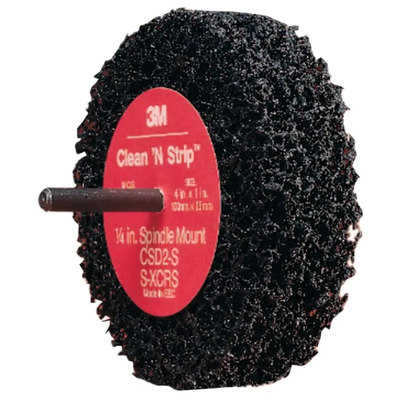 Clean and Strip Buffing Disc, 4 in x 1/4 in, Extra Coarse, Silicon Carbide, 8000 rpm, Black