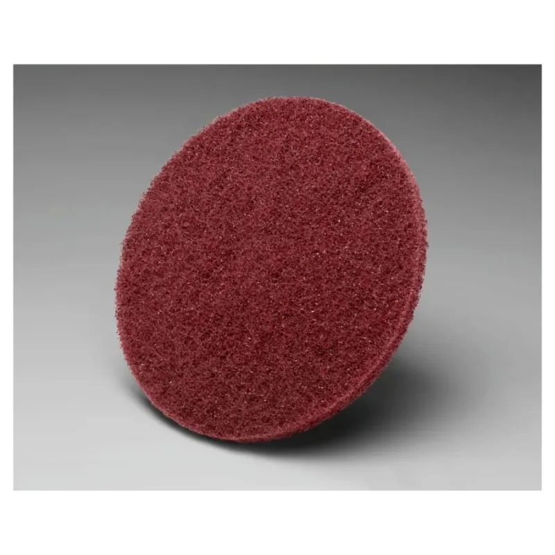 Roloc Discs, 3 in Dia, Aluminum Oxide, Maroon, Medium