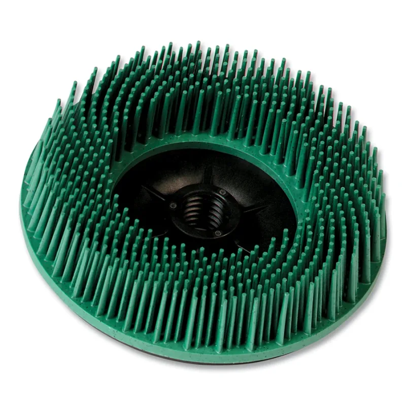Bristle Disc, 4-1/2 in x 5/8 in-11, 50 Grit, Ceramic, 12000 RPM, Green