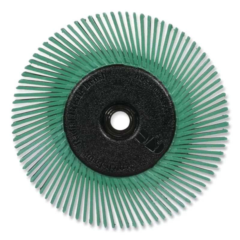 Scotch-Brite™ Radial Bristle Brush, 6 in dia x 1/2 in W, 6000 RPM