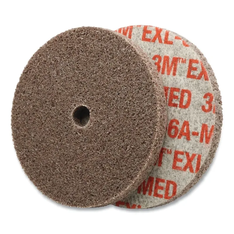 Scotch-Brite™ EXL Unitized Deburring Wheel, 6 in x 1/2 in x 1/2 in, 6,500 rpm, Aluminum Oxide, 6A Medium