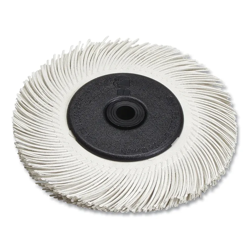 Scotch-Brite™ Radial Bristle Brush, 7-5/8 in dia, 1 in W, 6000 RPM, 120 Grit