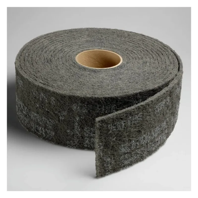 Metal Blending Rolls, Silicon Carbide, 4 in x 30 ft, Medium, Gray