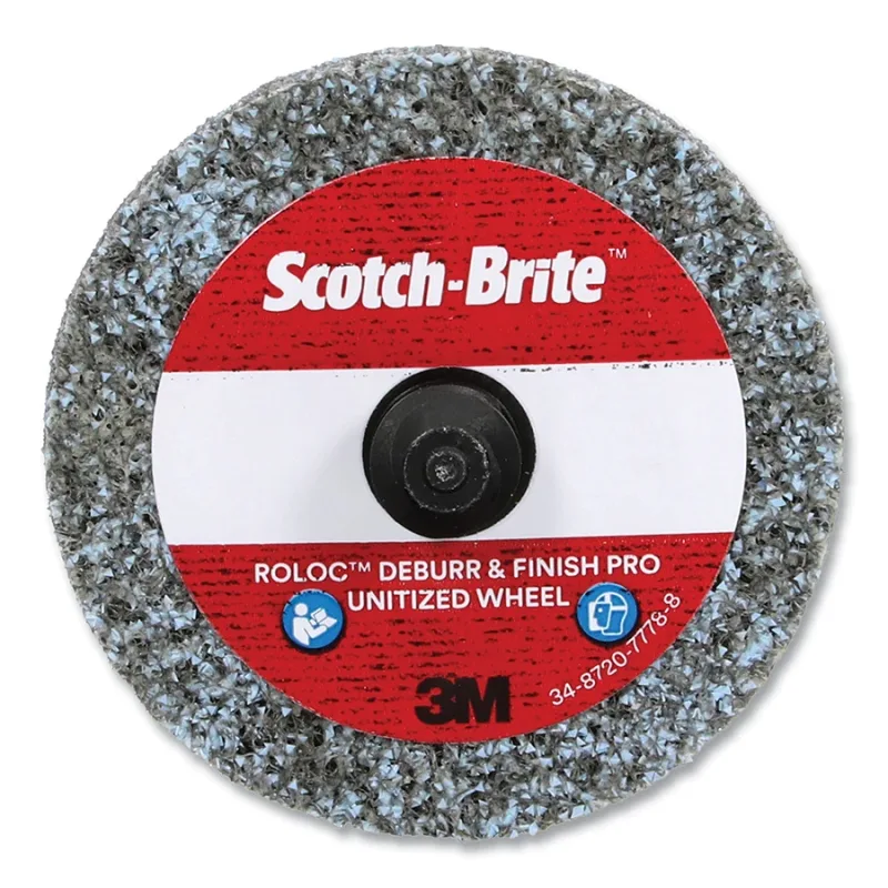 Roloc™ Deburr and Finish PRO Unitized Wheel, 2 in dia x 1/4 in Thick, Medium+, 22100 RPM, Precision Shaped Ceramic