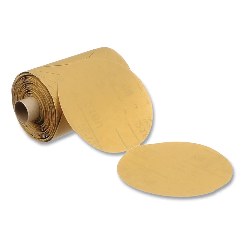 Stikit™ Gold Paper Disc Roll 216U, Aluminum Oxide, 5 in dia x NH, P120 Grit, Die 500X
