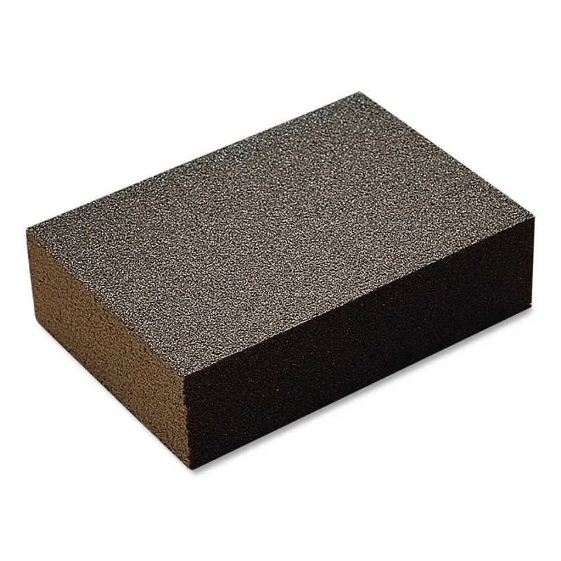 Wood Sanding Sponge, Aluminum Oxide, 4-3/4 in L X 3-3/4 in W, Medium Grade