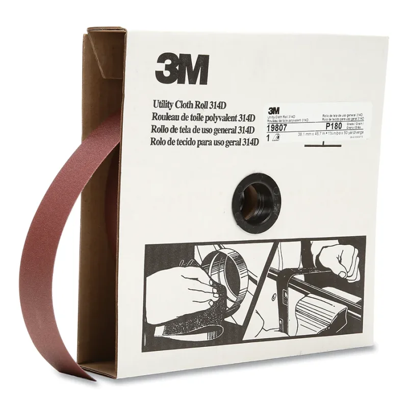 Utility Cloth Rolls 314D, 2 in x 50 yd, P100 Grit