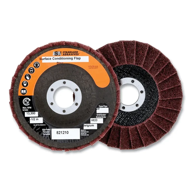 Type 29 Surface Conditioning Flap Disc, 4.5 in dia, Very Fine, 7/8 in arbor, 13300 RPM