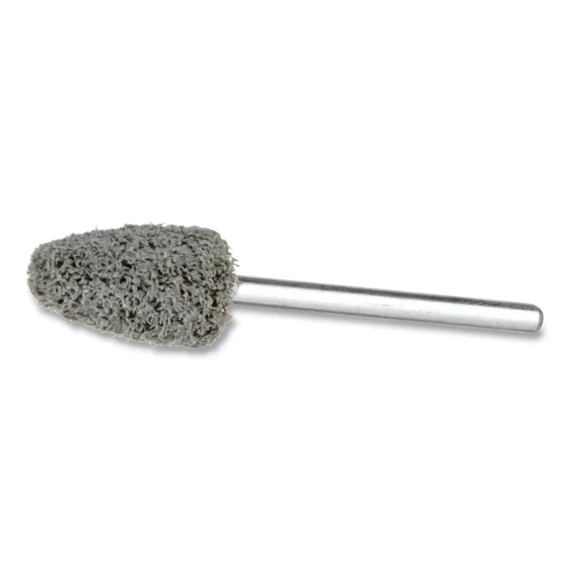Unitized Mounted Point, 0.375 in dia, Aluminum Oxide, Light Gray