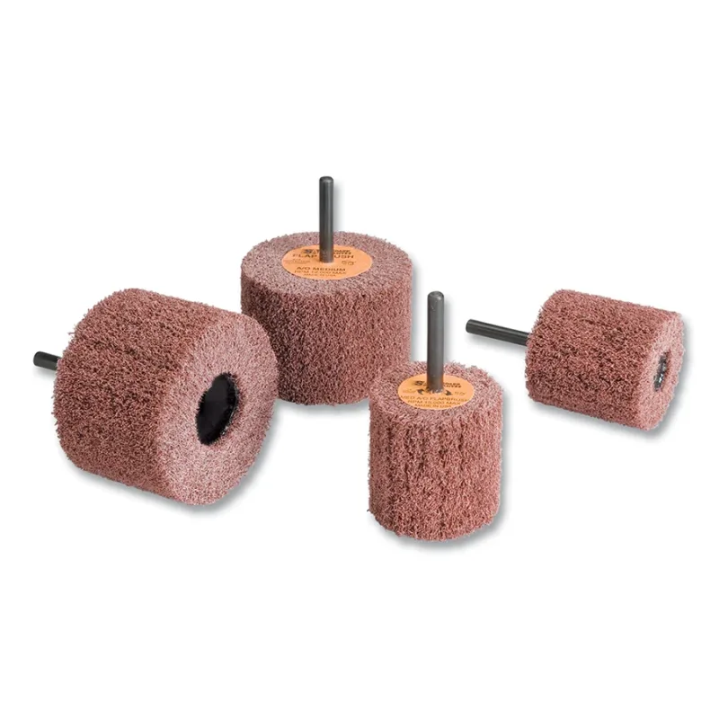 Buff and Blend AP Mounted Flap Brush, 3 in dia, Medium, 12000 RPM