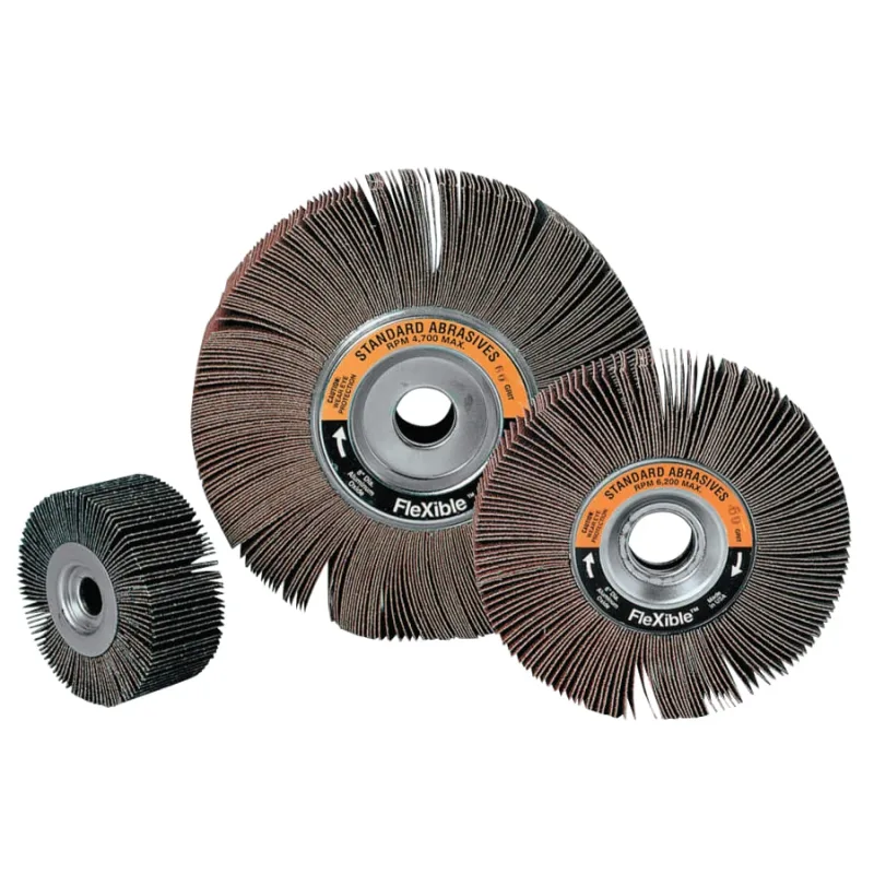 A/O Flexible Flap Wheel, 8 in dia, 2 in W, 1 in Core, 60 Grit