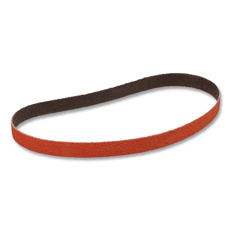 Cloth Belt, 777F, YF-Weight, 1/4 in W x 18 in L, 40 Grit, Ceramic Aluminum Oxide, Fabri-Lok/Full-Flex