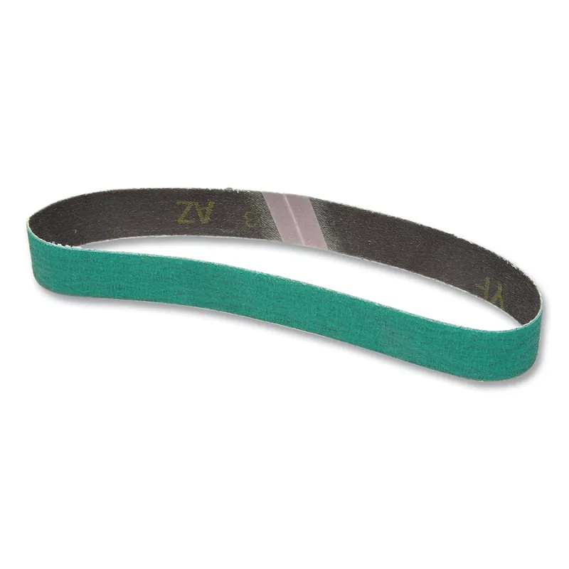 Cloth Belt, 577F, YF-Weight, 1/2 in W x 18 in L, 80 Grit, Alumina Zirconia, Fabri-Lok/Full-Flex
