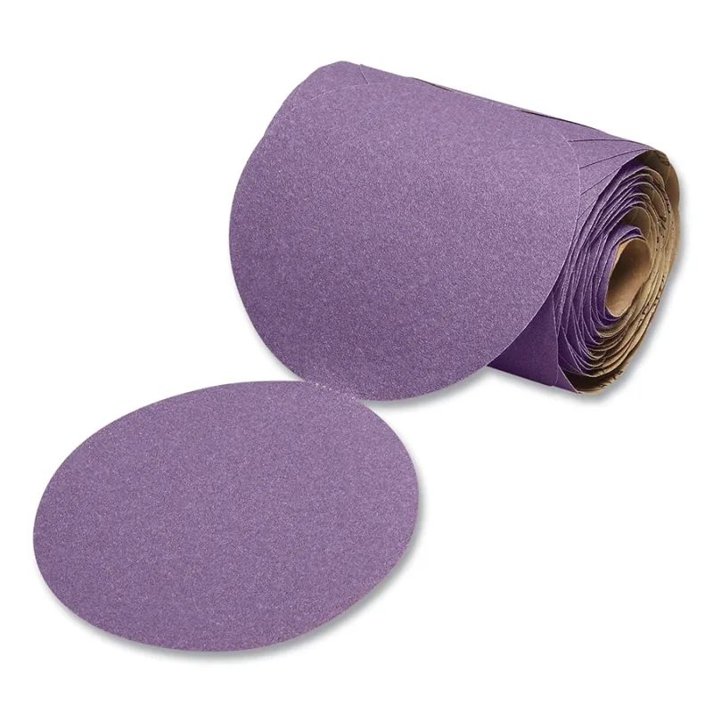 Cubitron™ II Stikit™ Film Disc Roll 775L, Precision Shaped Ceramic, 5 in dia, 80+ Grit, 500X