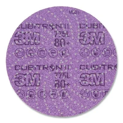 Xtract™ Cubitron™ II Film Disc 775L, Precision-Shaped Ceramic, 6 in dia, 80+ Grit, Die 600LG