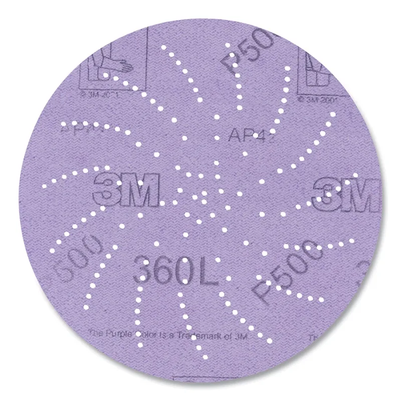 Xtract™ Film Disc 360L, Aluminum Oxide, 5 in dia, P240, Die 500LG, Hook-and-Loop, 12000 RPM
