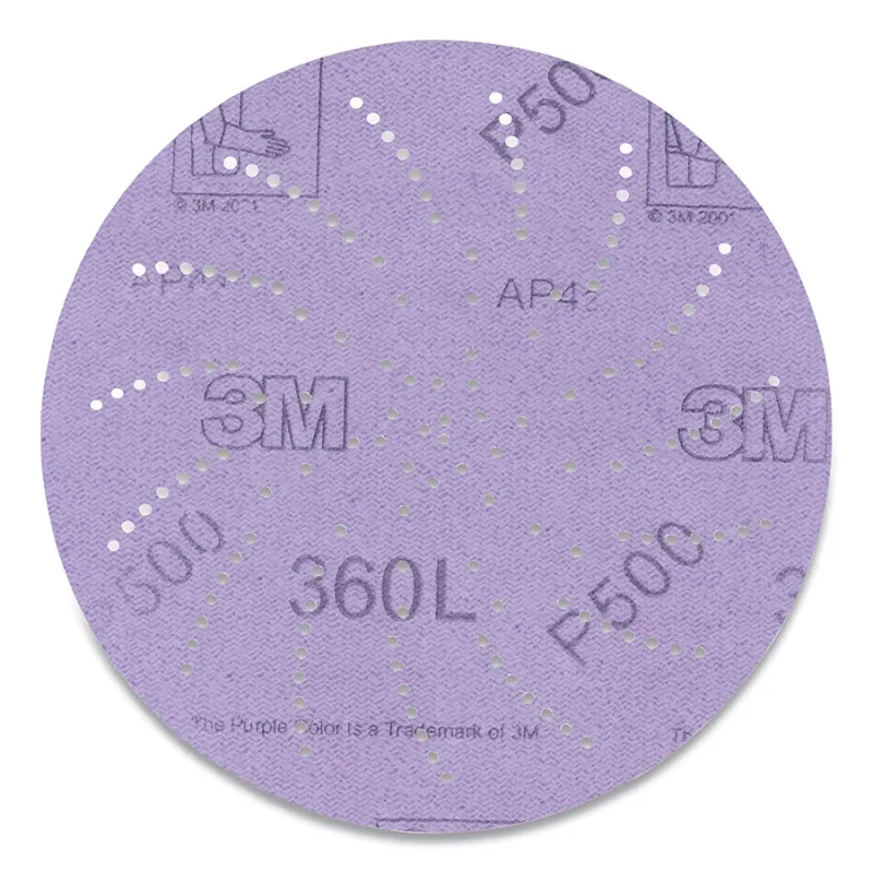 Xtract™ Film Disc 360L, Aluminum Oxide, 5 in dia, P280, Die 500LG, Hook-and-Loop, 12000 RPM