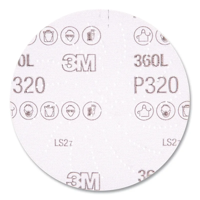 Xtract™ Film Disc 360L, Aluminum Oxide, 5 in dia, P320, Die 500LG, Hook-and-Loop, 12000 RPM