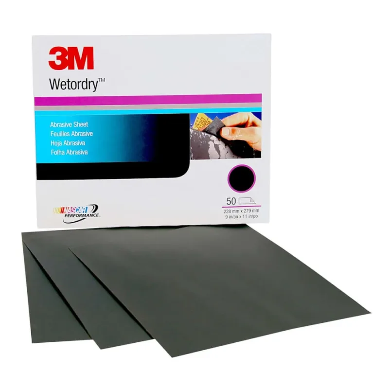 Wetordry Paper Sheets, Aluminum Oxide, P220 Grit, 11 in Long