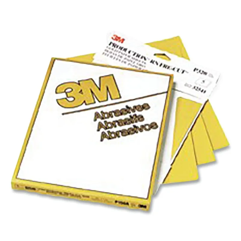 Gold Abrasive Sheet, Aluminum Oxide, 9 in x 11 in, P120 Grit