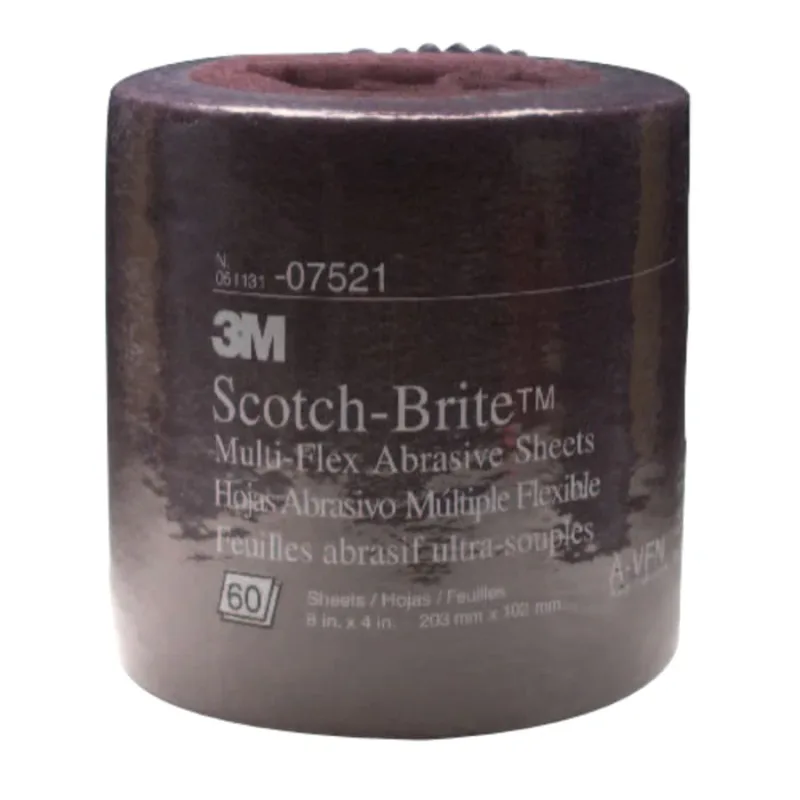 3M Abrasive Scotch-Brite Multi-Flex Sheet Rolls, Aluminum Oxide, Ultra Fine