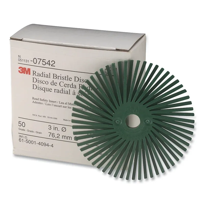 RADIAL BRISTLE DISC 3" X3/8" 50