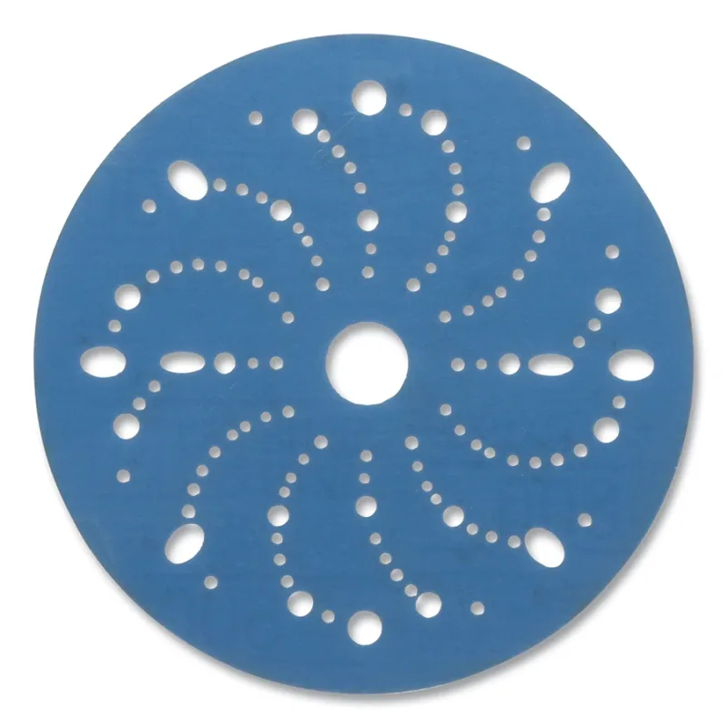 Hookit™ Blue Abrasive Disc, Multi-Hole, Ceramic Aluminum Oxide, 6 in dia, 800 Grit, Hook-and-Loop