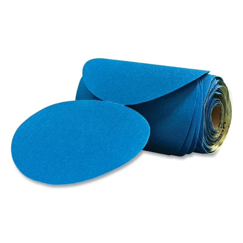 Blue Abrasive Disc Rolls 321U, 6 in Dia., 150 Grit, Blue