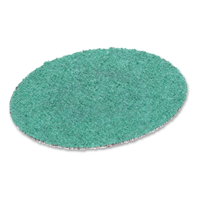 Roloc™ Green Corps™ Disc, 2 in dia, 40 Grit, 25000 RPM, Ceramic Alumnium Oxide