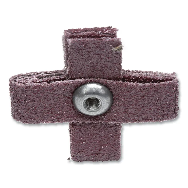 Cross Pad, 341D, X-Weight, 1-1/2 in x 1-1/2 in x 1/2 in Eyelet Arbor, 80 Grit, AO