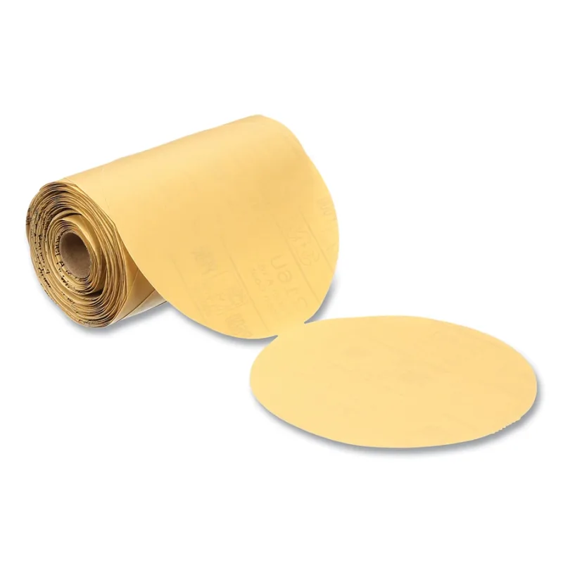 Stikit™ Gold Paper Disc Roll 216U, Aluminum Oxide, 6 in dia x NH, P180 Grit, Die 600Z