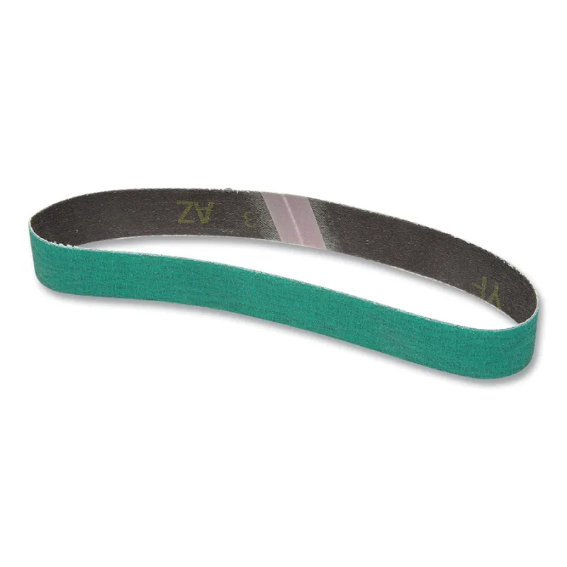 Cloth Belt, 577F, YF-Weight, 1/4 in W x 24 in L, 60 Grit, Alumina Zirconia, Fabri-Lok/Single-Flex