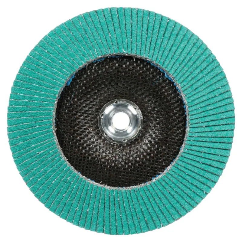 Flap Disc 577F, Alumina Zirconia, 4-1/2 in dia, 36 Grit, 13300 rpm