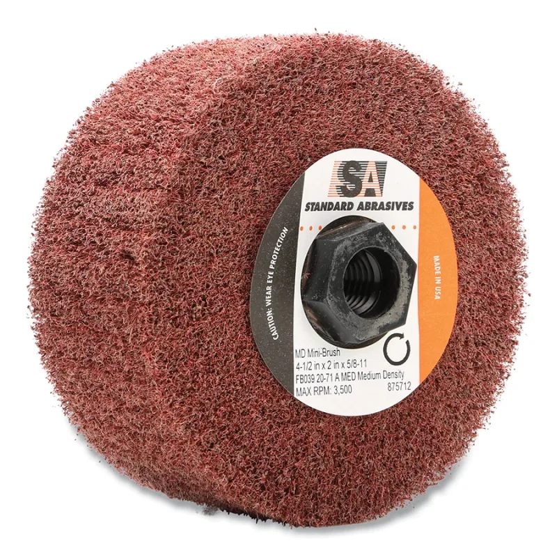 MD Mini-Brush, 4-1/2 in dia, Extra Coarse, 3500 RPM