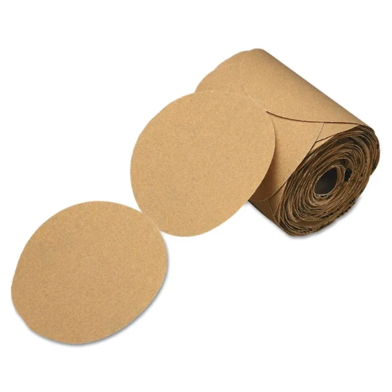 Stikit™ Gold Paper Disc Roll 216U, Aluminum Oxide, 5 in dia x NH, P240 Grit, Die 500X