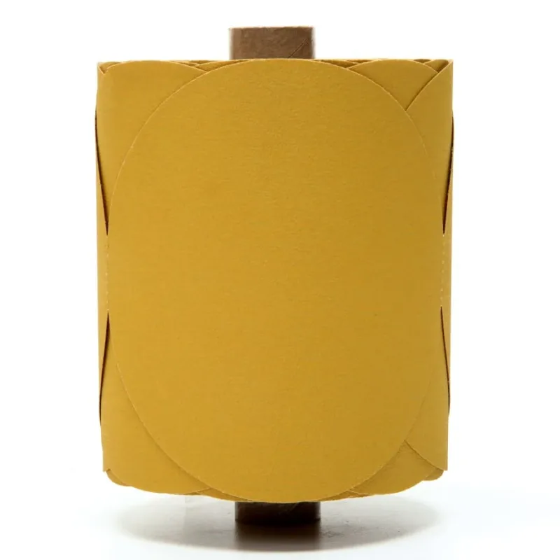Stikit™ Disc Roll, Aluminum Oxide, 6 in Dia., P120 Grit, Gold
