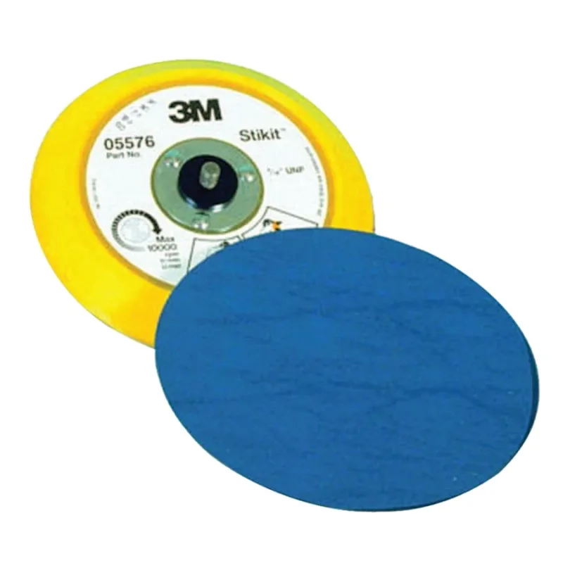 Stikit™ Disc Pad, Foam, 6 in dia, 5/16-24 arbor, 7.38 in L, Yellow