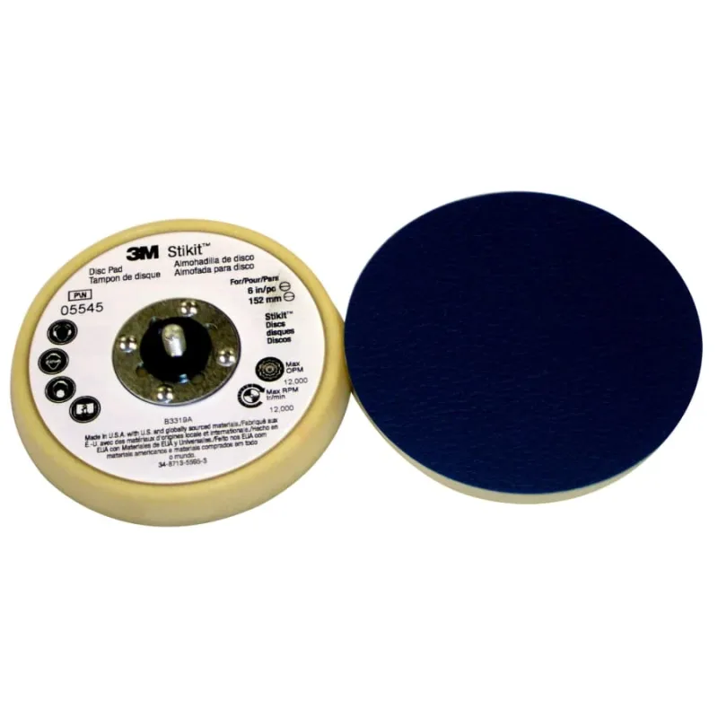 Stikit™ Disc Pad, 8 in Dia., 3,000 rpm, Yellow